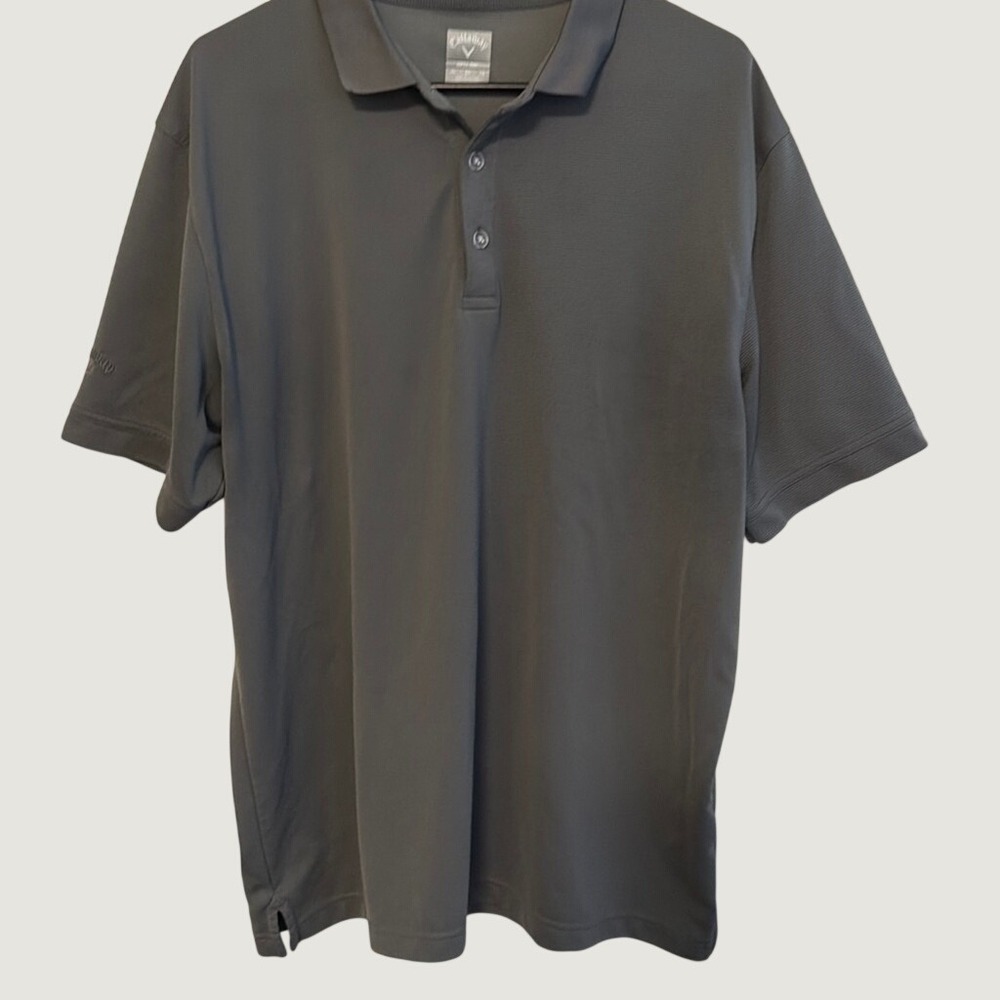 Callaway Polo Shirt Large Golf Performance Opti-Dri Athletic Grey